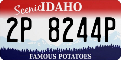 ID license plate 2P8244P