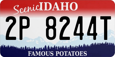 ID license plate 2P8244T