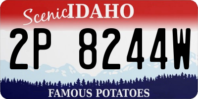 ID license plate 2P8244W