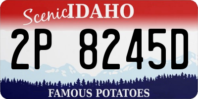 ID license plate 2P8245D
