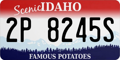 ID license plate 2P8245S