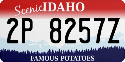ID license plate 2P8257Z