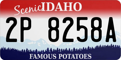 ID license plate 2P8258A