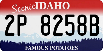 ID license plate 2P8258B