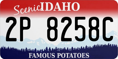 ID license plate 2P8258C