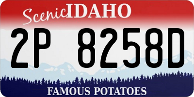 ID license plate 2P8258D