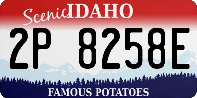 ID license plate 2P8258E