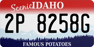 ID license plate 2P8258G