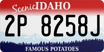 ID license plate 2P8258J