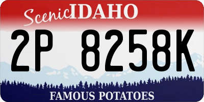 ID license plate 2P8258K