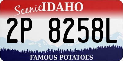 ID license plate 2P8258L