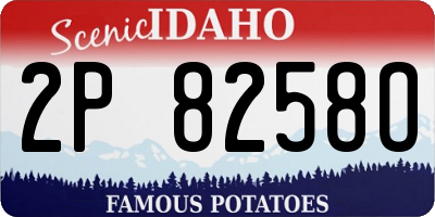 ID license plate 2P8258O