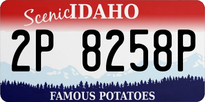 ID license plate 2P8258P
