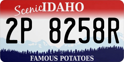 ID license plate 2P8258R