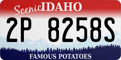 ID license plate 2P8258S