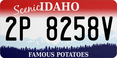 ID license plate 2P8258V