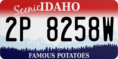 ID license plate 2P8258W