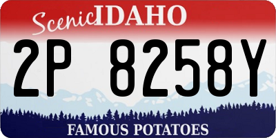 ID license plate 2P8258Y