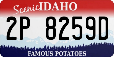 ID license plate 2P8259D