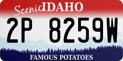 ID license plate 2P8259W