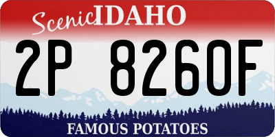 ID license plate 2P8260F