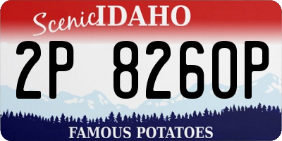 ID license plate 2P8260P