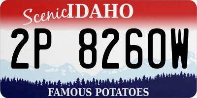ID license plate 2P8260W