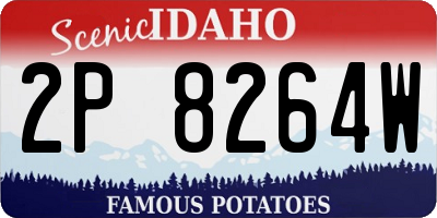 ID license plate 2P8264W
