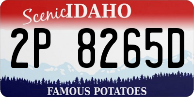 ID license plate 2P8265D