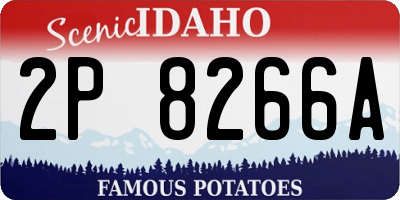 ID license plate 2P8266A