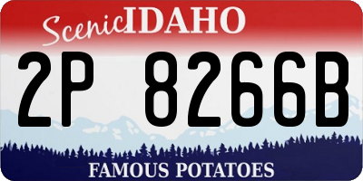 ID license plate 2P8266B