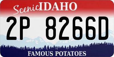 ID license plate 2P8266D