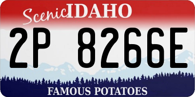 ID license plate 2P8266E