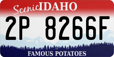 ID license plate 2P8266F