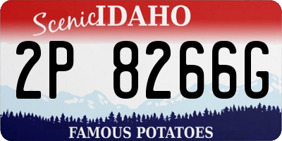 ID license plate 2P8266G