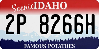 ID license plate 2P8266H