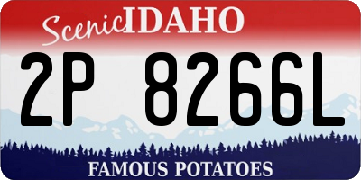 ID license plate 2P8266L