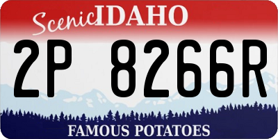 ID license plate 2P8266R