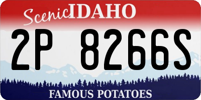 ID license plate 2P8266S