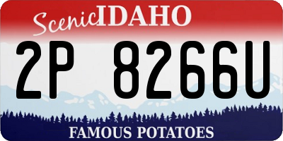 ID license plate 2P8266U
