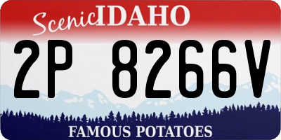 ID license plate 2P8266V