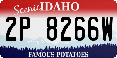 ID license plate 2P8266W