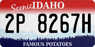 ID license plate 2P8267H