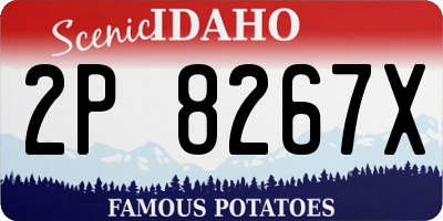 ID license plate 2P8267X