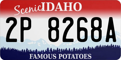 ID license plate 2P8268A