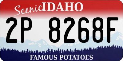 ID license plate 2P8268F
