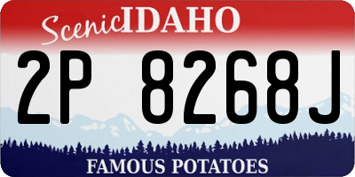 ID license plate 2P8268J