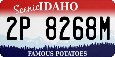ID license plate 2P8268M