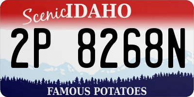 ID license plate 2P8268N