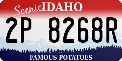 ID license plate 2P8268R